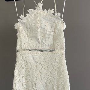 ASTR the label | white lace mini dress